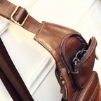 Vintage Klassische Leder Slingtasche – Kompakt und Haltbar