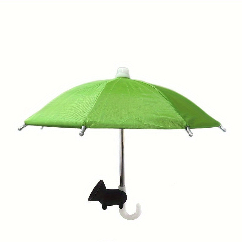 MiniSmart Regenschirm – Smartphone Sonnen- sowie Regenschutz mit Saugnapfhalter