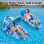 TropiFloat Aufblasbarer Schwimmring – Entspannen inklusive Robuster Rückenlehne