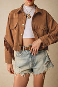 Jacke in Braun mit Reverskragen
