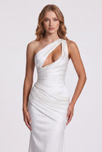 Twisted – Satin-Maxikleid mit Cut-outs