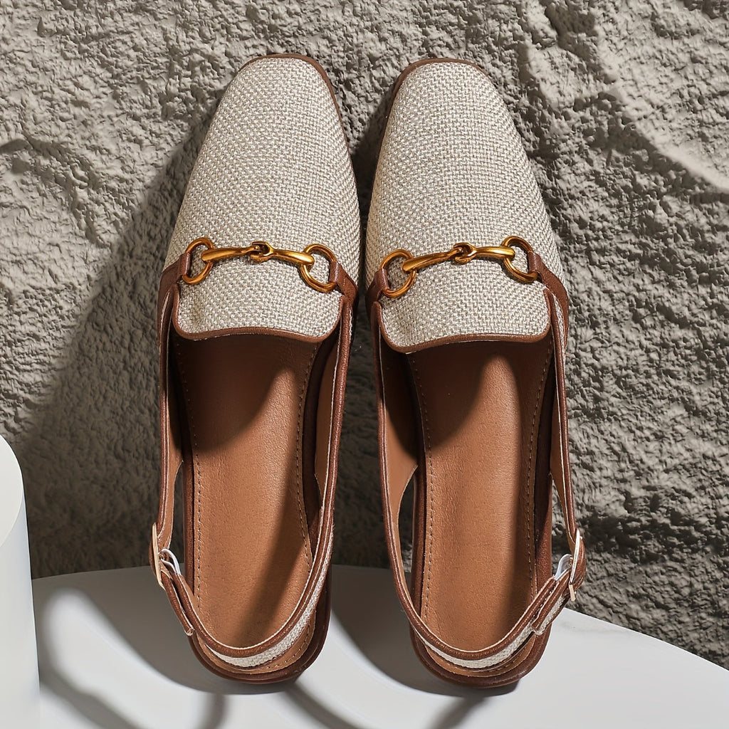 Damen Sandalen mit Metallverschluss – Elegant und Komfortabel mit Quadratzehen