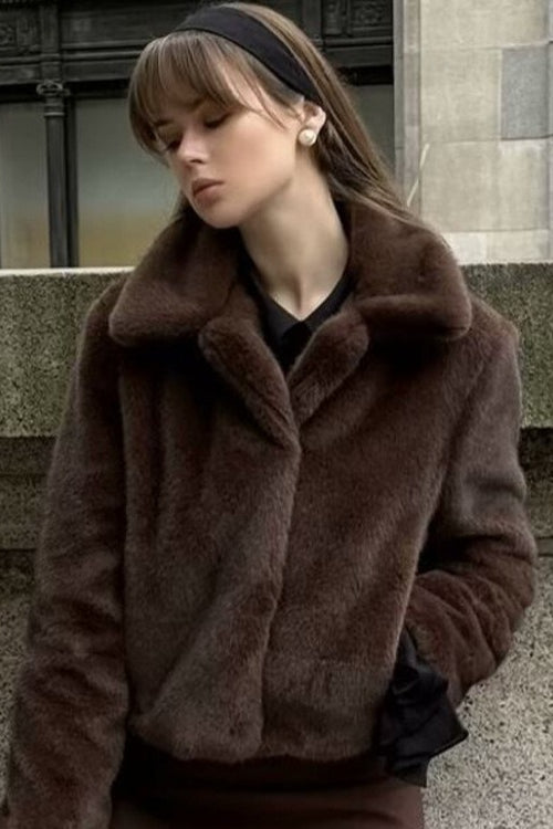 Jacke mit langen Ärmeln in Braun