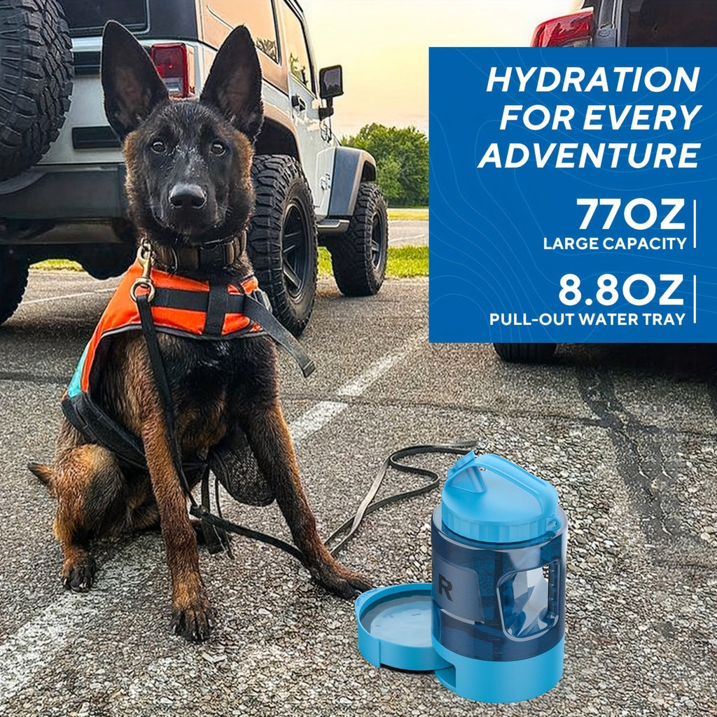 Große Kapazität 74oz Hundewasserflasche: Tragbare Schüssel für Outdoor-Abenteuer