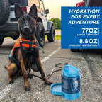Große Kapazität 74oz Hundewasserflasche: Tragbare Schüssel für Outdoor-Abenteuer