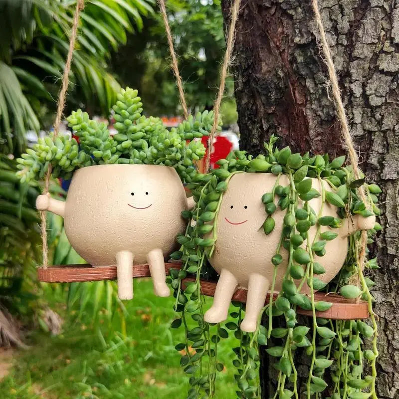 SwingPot: Hängender Blumentopf auf Schaukelsitz