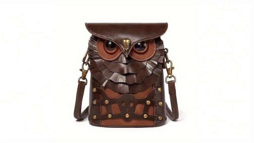 Steampunk Eule Mini Umhängetasche – Modisch und Funktional