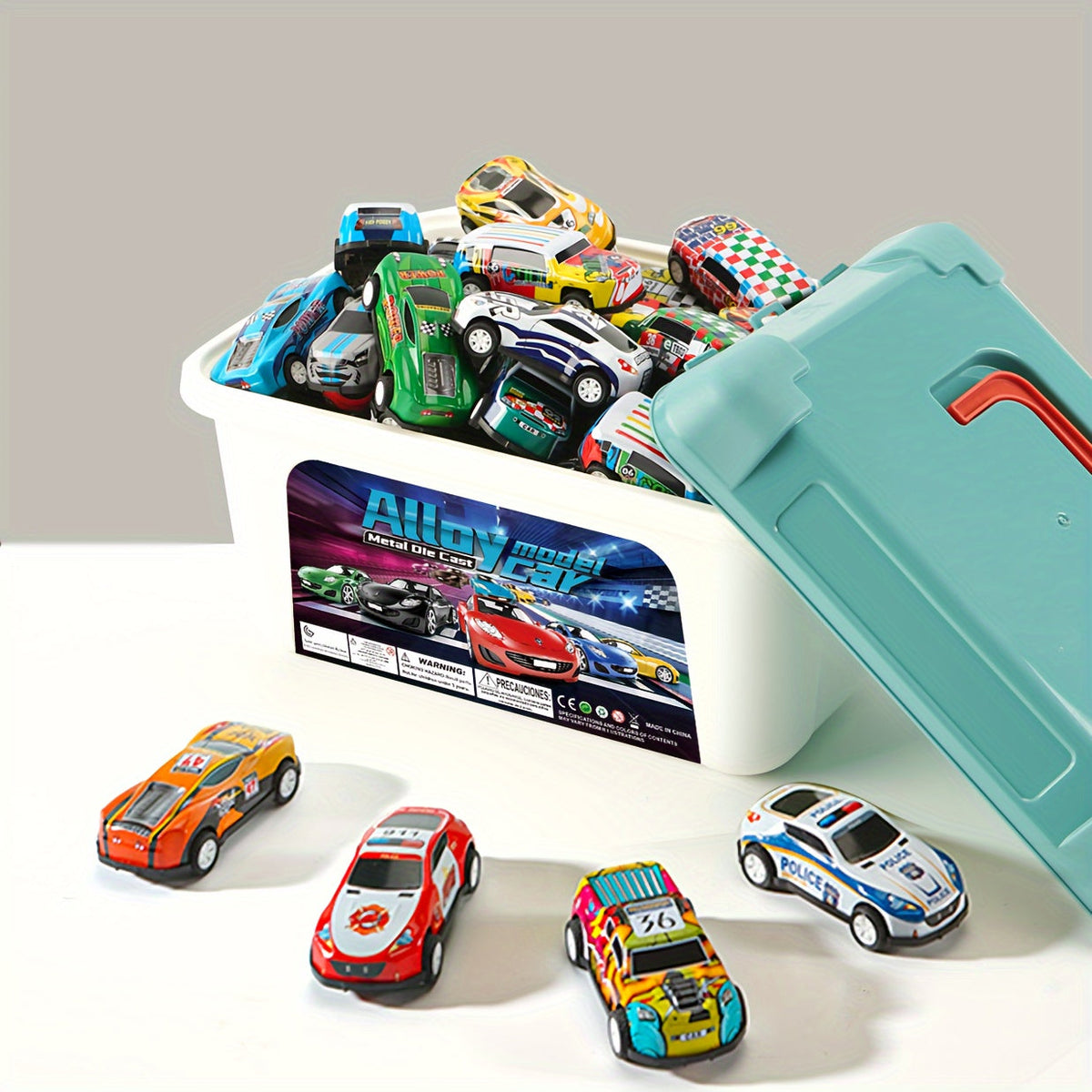 Dynamisches Spielzeug-Auto-Set mit 50 Autos sowie Aufbewahrungsbox – Perfektes Geschenk für Kinder