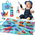 Kinder-Fabric Angelset – Plüschfische sowie Stapelbecher für Lernspaß