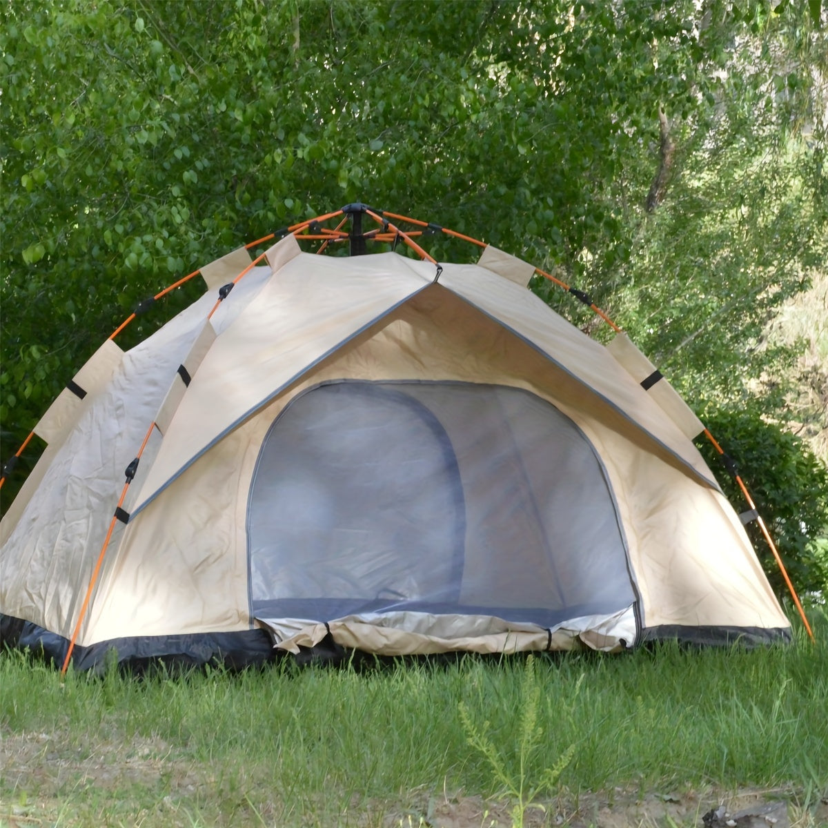 QuickCamp Zelt - Schnell aufzubauendes Zelt inklusive UV-Schutz für 4 Personen