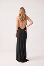 Maxikleid mit Neckholder und offenem Rücken
