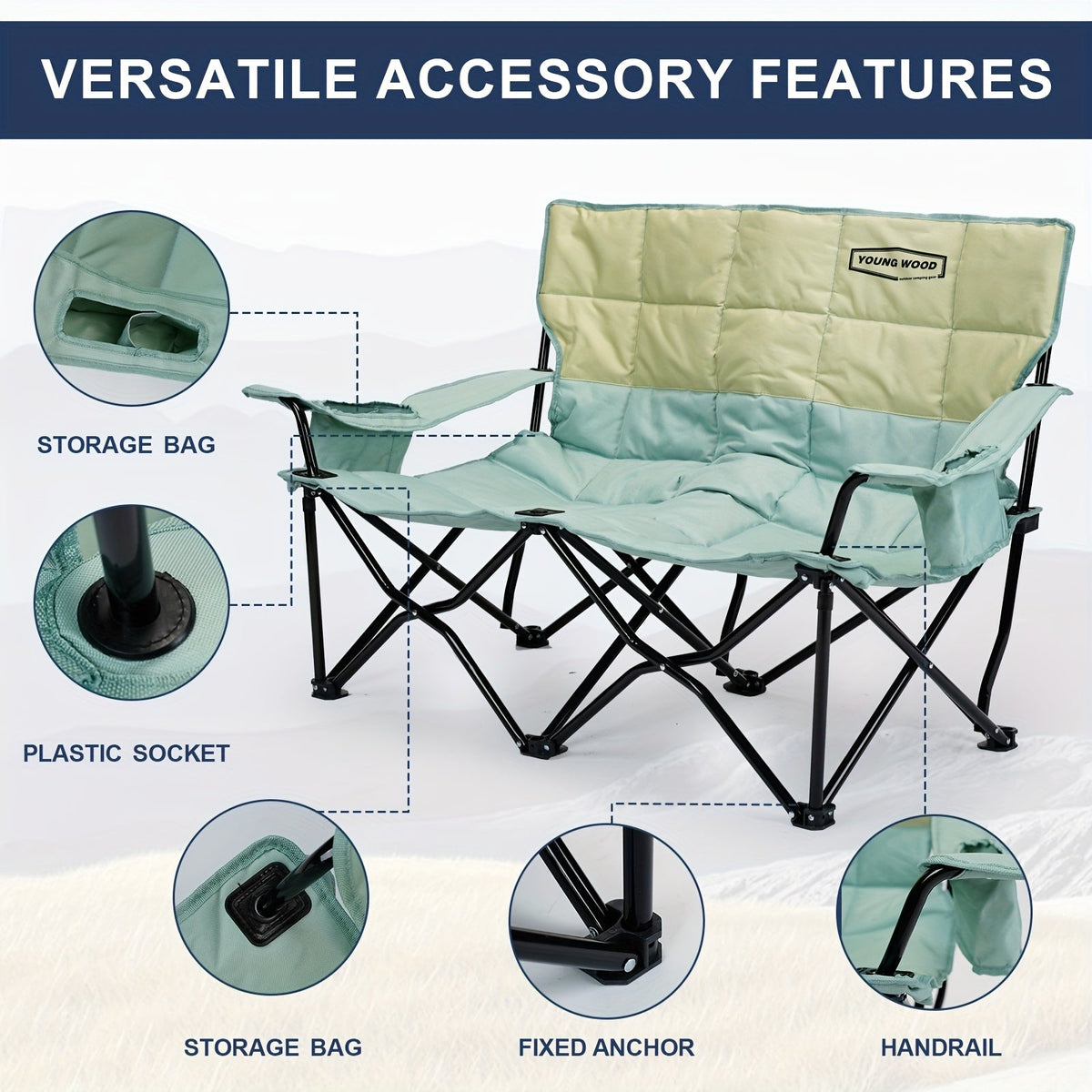 CampEase Loveseat Campingstuhl: Luxus Sitzkomfort für Zwei