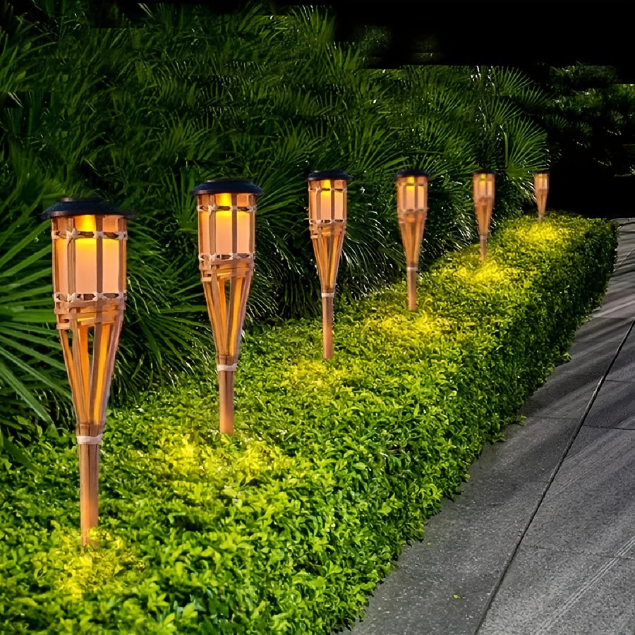Solar-Bambusflammenlaterne – Stimmungsvolles sowie Natürliches
