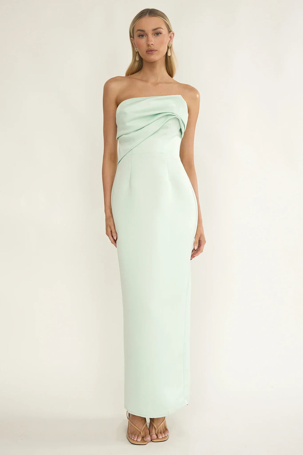 Damen Abendkleid trägerlos mit Drapierung