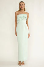 Damen Abendkleid trägerlos mit Drapierung