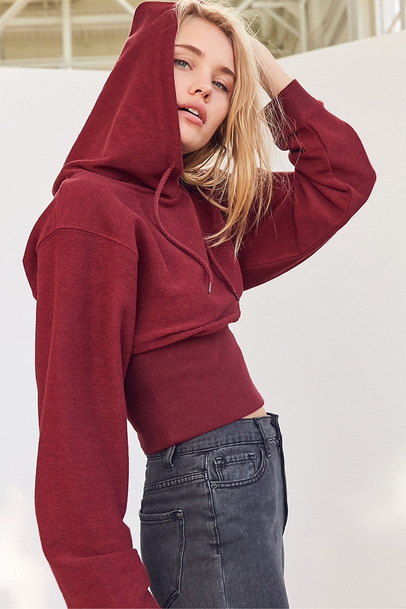 Locker geschnittener Hoodie mit hoher Taille