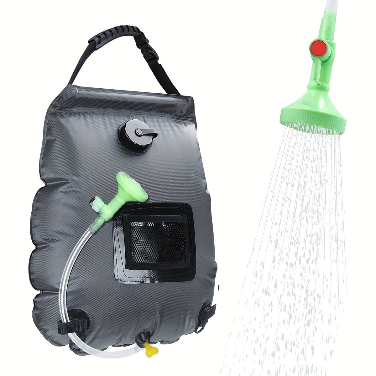 SunnyFlow Solar-Dusche Sack – Funktional, Auslaufsicher und Mit Temperaturmesser