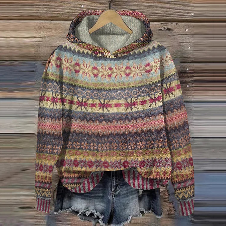 Gemütlicher Ethno-Pullover