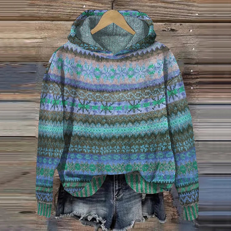Gemütlicher Ethno-Pullover