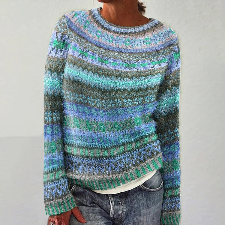 Strickpullover mit nordischem Muster