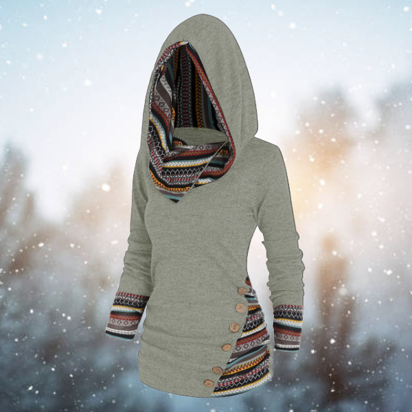 Ethno-Muster Kapuzenpullover