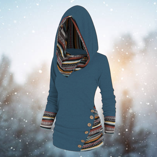 Ethno-Muster Kapuzenpullover