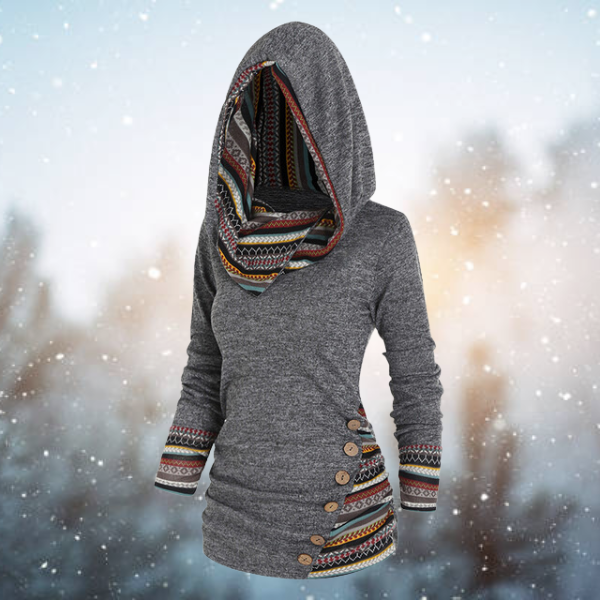 Ethno-Muster Kapuzenpullover