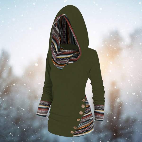 Ethno-Muster Kapuzenpullover