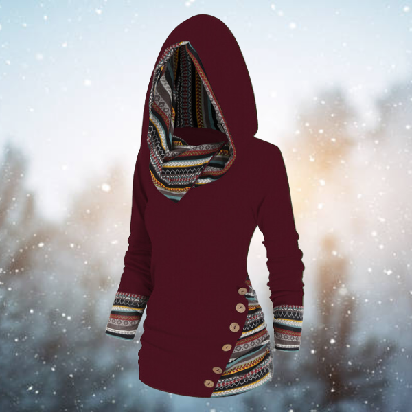 Ethno-Muster Kapuzenpullover