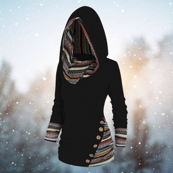 Ethno-Muster Kapuzenpullover