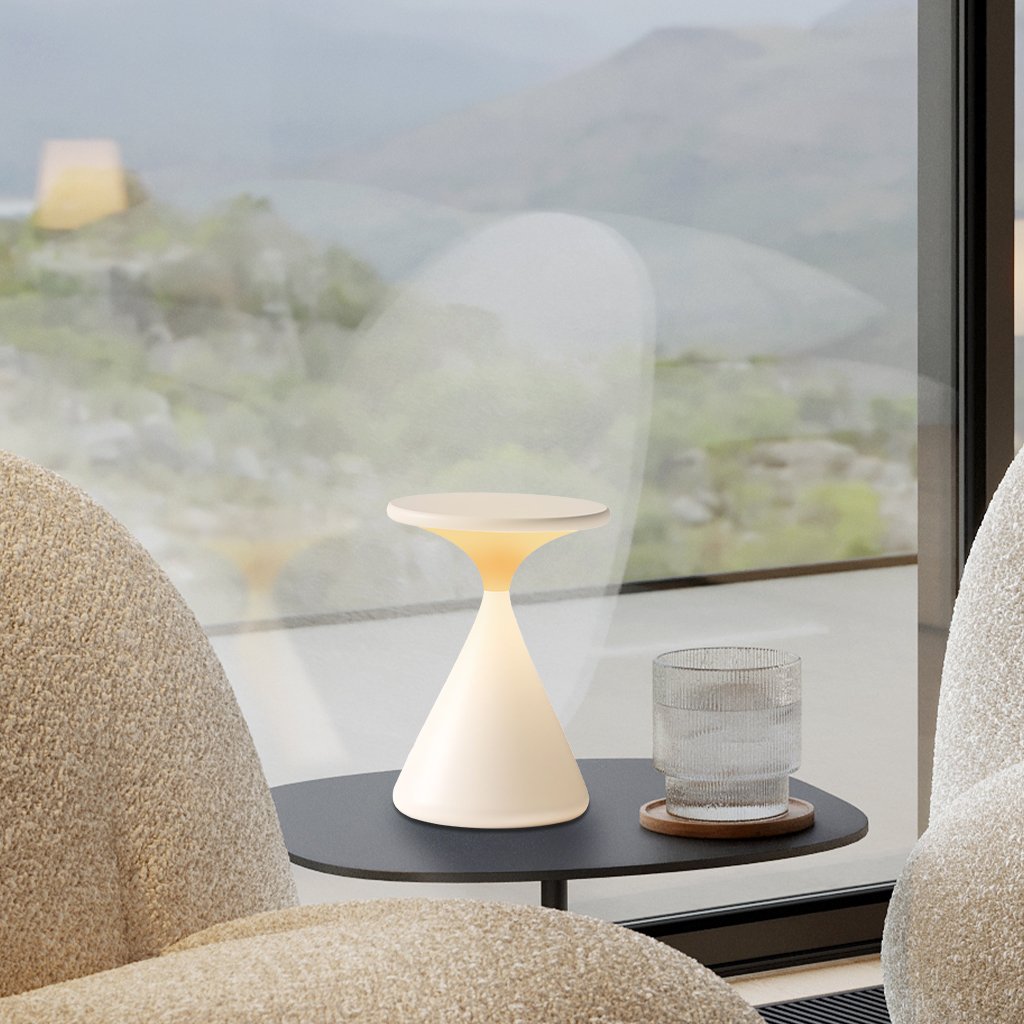 Aeron Sanduhr Dimmbares LED Tischlicht – Elegant sowie Kabellos