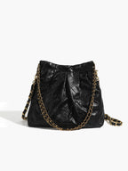 Schultertasche aus Leder im Retro-Stil