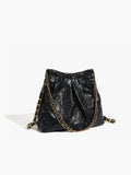 Schultertasche aus Leder im Retro-Stil