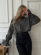 Shirt mit Knopfdetails und Druck