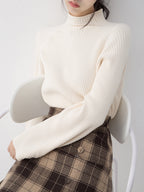 Pullover mit Strickstruktur in Cremeweiß