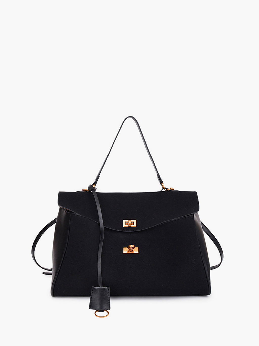 Alltags-Schultertasche mit Überschlag und viel Stauraum