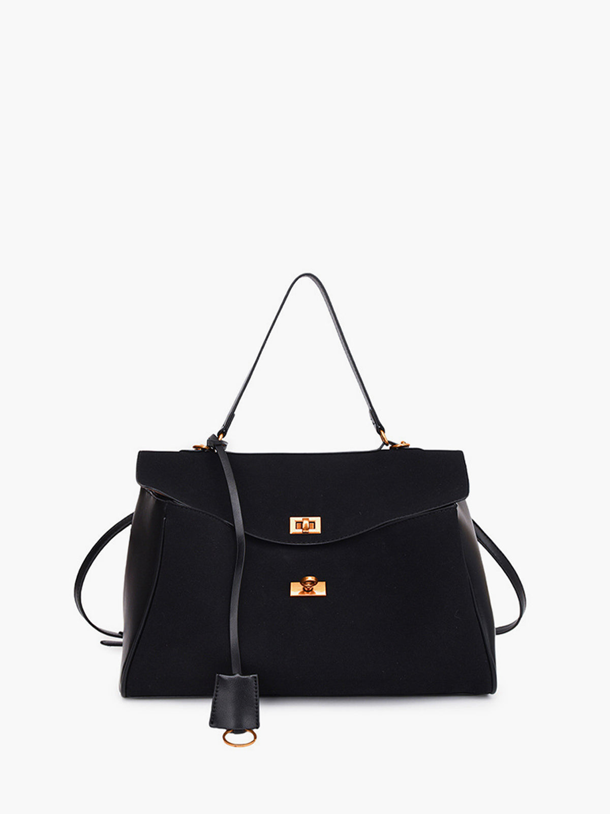 Alltags-Schultertasche mit Überschlag und viel Stauraum