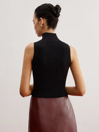 Pullover mit kurzem Schnitt und Netzdetails
