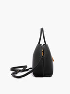 Schultertasche in Strukturoptik mit Henkel