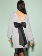 Pullover mit Spitze und Schleifendetail