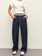 Hose mit Bindedetail und Denim