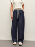 Hose mit Bindedetail und Denim