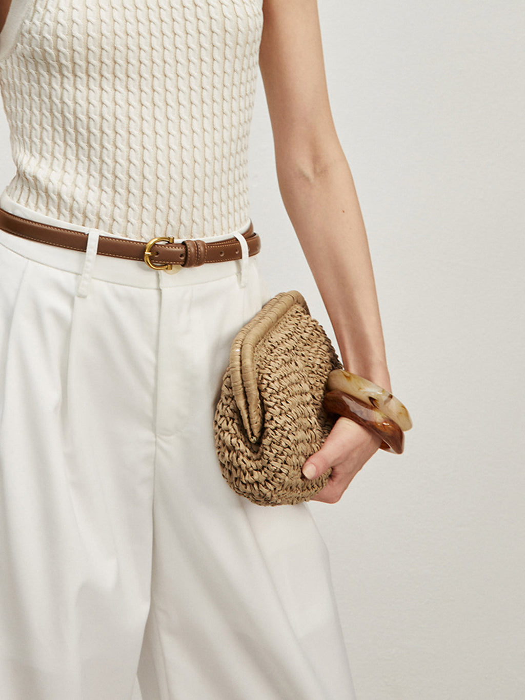 Clutch aus Stroh
