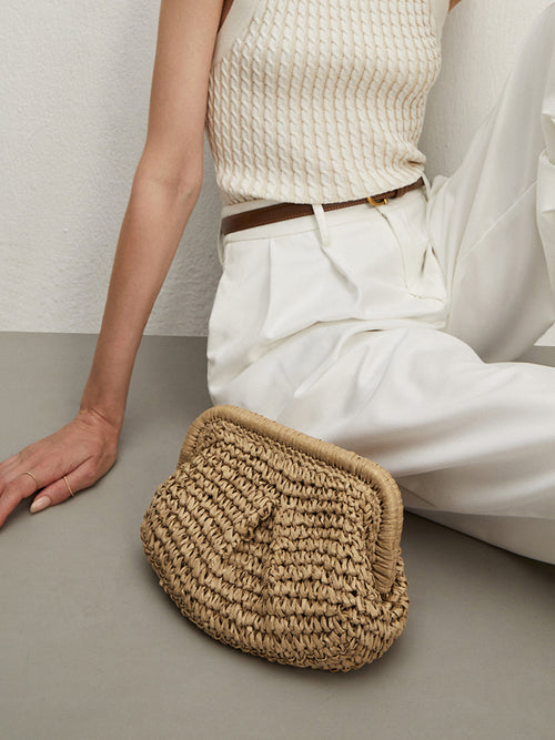 Clutch aus Stroh