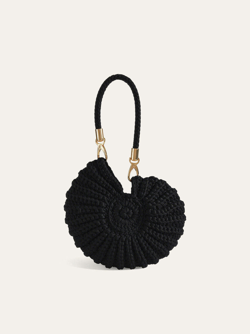 Handtasche in Häkeloptik in Muschelform