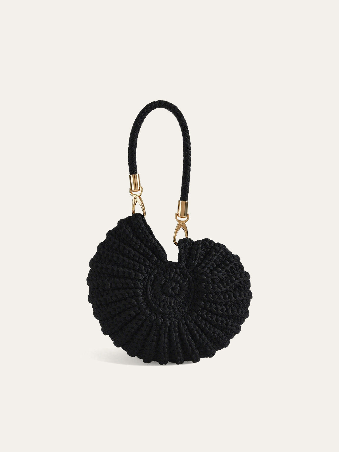 Handtasche in Häkeloptik in Muschelform