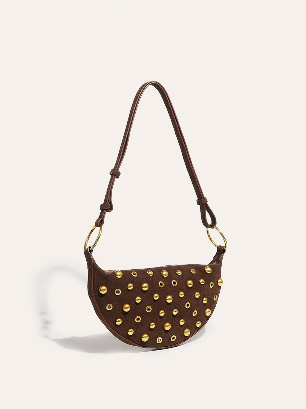 Schultertasche mit Nieten