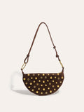 Schultertasche mit Nieten