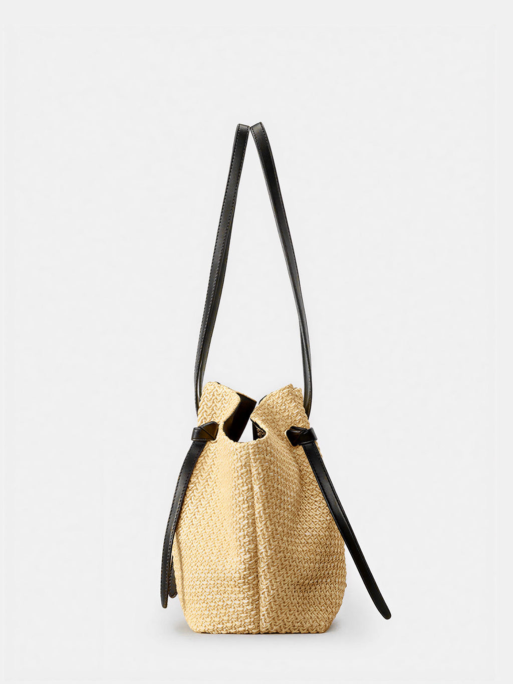 Shopper aus geflochtenem Stroh – Khaki