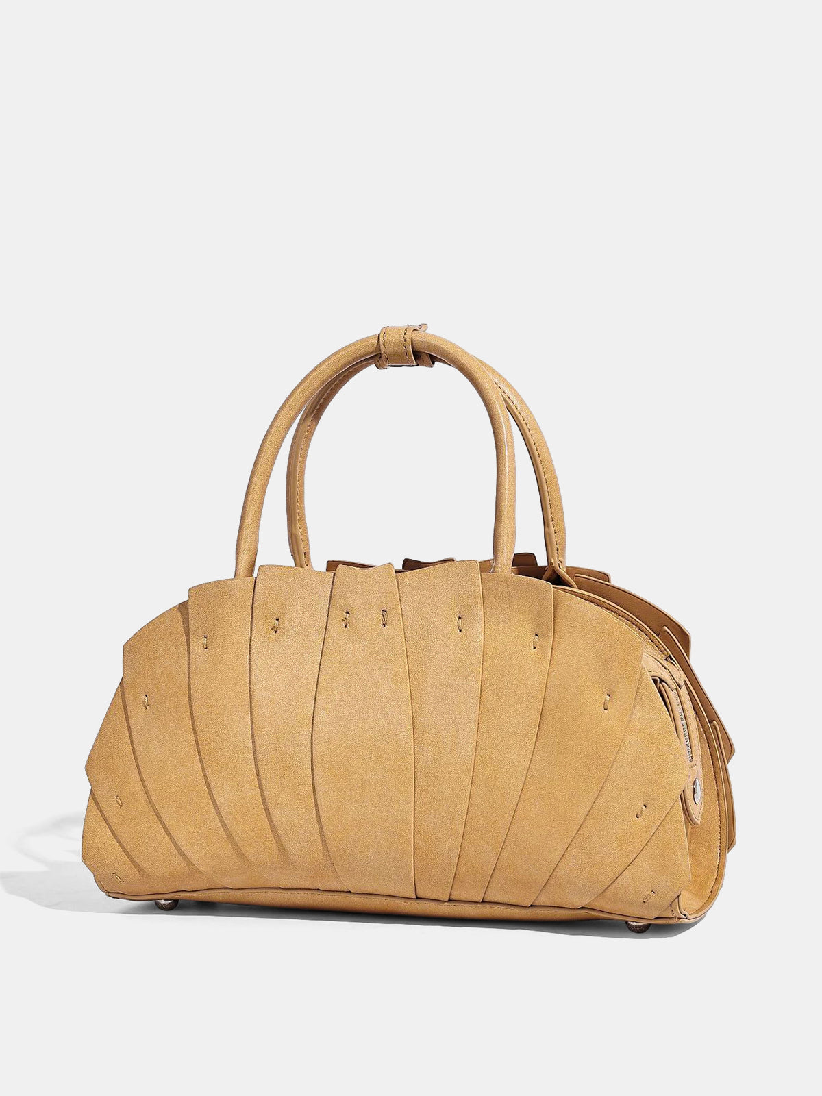 Handtasche mit Henkel und Falten